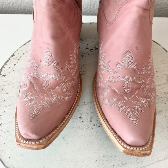 Lane LEXINGTON Over the Knee Womens Cowboy Boots 8.5 Pink Western Cowgirl Tall - Picture 9 of 16